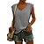 cheap Tank Tops-Women&#039;s Tank Top Wine Red Black White Plain Daily Going out Sleeveless V Neck Basic Casual S