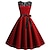 baratos Fantasias &amp; Cosplay-Retro Vintage Hepburn Vestido Coquetel Vestido antigo Vestidos Vestido Flare Audrey Hepburn Mulheres Adulto Jacquard Cosplay Ocasiões Especiais Linha A Normal Carnaval Casual Social Vestido Todas as