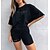 cheap Two Piece Sets-Women&#039;s Basic Letter Sport Leisure Sports Two Piece Set Crew Neck Shorts Tracksuit Shorts Sets T shirt Tee Tops