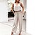 cheap Tank Tops-Women&#039;s Streetwear Solid Color Date Casual / Daily Two Piece Set V Neck Pant Wide leg pants Blouse Tank Top Pants Sets Drawstring Tops / Loose
