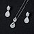 cheap Women&#039;s Jewelry-Pendant Necklace Necklace Long Necklace Women&#039;s Cubic Zirconia Tennis Chain Imitation Diamond White Artistic Simple Fashion Vintage Sweet Silver Gold 55.5 cm Necklace Jewelry 3pcs for Geometric