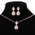 cheap Women&#039;s Jewelry-Pendant Necklace Necklace Long Necklace Women&#039;s Cubic Zirconia Tennis Chain Imitation Diamond White Artistic Simple Fashion Vintage Sweet Silver Gold 55.5 cm Necklace Jewelry 3pcs for Geometric