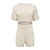 abordables Pulls-Pulls coordonnés Femme Couleur unie Mélange polyester / coton Pull Cardigans Col Rond Gris Blanche