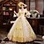 cheap Cosplay &amp; Costumes-Princess Queen Elizabeth Victorian Maria Antonietta Rococo Baroque 18th Century Square Neck Vacation Dress Dress Outfits Party Costume Masquerade Women&#039;s Floral Lace Bow Costume Golden Vintage Cosplay