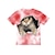 cheap Girls&#039; 3D T-shirts-Girls&#039; 3D Cat Print Polyester Short Sleeve T Shirt