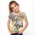 cheap Girls&#039; 3D T-shirts-Kids Girls&#039; Summer Rainbow Horse Print T shirt