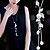 baratos Colares-japão e coréia do sul borlas moda selvagem longo suéter corrente moda feminina deseja definir pérolas simples folhas de diamante