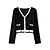 preiswerte Strickjacken-Damen Pullover Volltonfarbe Langarm Pullover Strickjacken V-Ausschnitt Weiß Schwarz