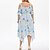 cheap Plus Size Dresses-Women&#039;s Plus Size Floral Swing Dress V Neck Half Sleeve Fashion Spring Summer Causal Vacation Maxi long Dress Dress