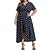 cheap Plus Size Dresses-Women&#039;s Plus Size Polka Dot Holiday Dress Ruffle V Neck Short Sleeve Fashion Hot Spring Fall Causal Holiday Maxi long Dress Dress