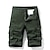 cheap Hiking Trousers &amp; Shorts-Men&#039;s Hiking Cargo Shorts Hiking Shorts Military Summer Outdoor 12&quot; Cotton Ripstop Quick Dry Breathable Multi Pockets Knee Length Bottoms Army Green Blue Grey Khaki Black Work Hunting Fishing 30 32