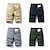 cheap Hiking Trousers &amp; Shorts-Men&#039;s Hiking Cargo Shorts Hiking Shorts Military Summer Outdoor 12&quot; Cotton Ripstop Quick Dry Breathable Multi Pockets Knee Length Bottoms Army Green Blue Grey Khaki Black Work Hunting Fishing 30 32