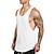 preiswerte Running &amp; Jogging Clothing-Herren Tank Top Running Sport Top Fitnesshemd Ärmellos Weste / Fahrradweste Sommer Baumwolle Atmungsaktiv Schnelltrocknend Yoga Fitness Laufen Sportbekleidung Sportkleidung Schwarz Weiß Grün