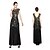cheap Cosplay &amp; Costumes-The Great Gatsby Charleston Retro Vintage Roaring 20s 1920s Vacation Dress Dress Halloween Costumes Prom Dresses Women&#039;s Sequins Tassel Fringe Costume Black+Golden / Blushing Pink Vintage Cosplay