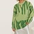 cheap Sweaters-Women&#039;s Sweater Pullover Abstract Knitted Print Stylish Casual St. Patrick&#039;s Day Long Sleeve Regular Fit Sweater Cardigans Fall Winter Crew Neck Green Blue Purple / Going out