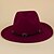 cheap Hats-Women&#039;s Fedora Hat Braided Party Dailywear Weekend Wine Beige Solid Color Hat / Coffee / Black / Red / Blue / Green