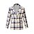 cheap Blazers-Women&#039;s Blazer Fall Daily Valentine&#039;s Day Regular Coat Warm Regular Fit Casual Jacket Long Sleeve Print Plaid / Check Blue Khaki Red
