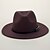 cheap Hats-Women&#039;s Classic &amp; Timeless Party Dailywear Weekend Fedora Hat Solid Color Buckle Wine Beige Hat Portable Sun Protection UV Protection / Coffee / Black / Red / Blue / Green