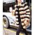 preiswerte Pelz &amp; Ledermode für Damen-Damen Kunstpelz-Mantel Herbst Winter Freizeitskleidung Standard Mantel V-Ausschnitt Normale Passform Freizeit Jacken Streife Streifen Gelb
