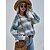cheap Sweaters-Women&#039;s Pullover Sweater Jumper Pullover Jumper Crew Neck Chunky Knit Nylon Acrylic Knitted Drop Shoulder Fall Winter Daily Holiday Going out Stylish Casual Long Sleeve Color Block Rainbow Purple