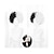 abordables Cosplay de Manga-101 Dalmatiens Cruella De Vil Perruques de Cosplay Partie médiane Femme Fibre résistante à la chaleur 12 pouce Noir Blanc Bouclé Adultes Adolescent Perruque d&#039;anime / Lavage à la Main / Lavable