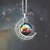 cheap Others-1pc Pendant Necklace Long Necklace For Opal Women&#039;s Party Halloween Business Engraved Synthetic Gemstones Alloy Moon Galaxy Crescent Moon Gold