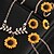 cheap Earrings-Women&#039;s Jewelry Set Sunflower Fashion Sweet Resin Earrings Jewelry Rose Gold For Gift Prom Beach 1 set