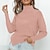 cheap Sweaters-Women&#039;s Sweater Solid Color Asymmetric Hem Stylish Long Sleeve Sweater Cardigans Fall Winter Turtleneck Blue Blushing Pink Green / Going out