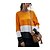 cheap Sweaters-Women&#039;s Pullover Color Block Long Sleeve Sweater Cardigans Fall Winter Crew Neck Yellow