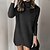 cheap Sweaters-Women&#039;s Sweater Dress Solid Color Knitted Stylish Basic Elegant Long Sleeve Regular Fit Sweater Cardigans Fall Winter Turtleneck Blue Black Wine / Going out