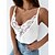 cheap Tank Tops-Women&#039;s Tank Top Camisole Going Out Tops Summer Tops Black White Patchwork Lace Trims Plain Daily Holiday Sleeveless V Neck Streetwear Basic Sexy Regular S