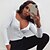 cheap Tops &amp; Blouses-Women&#039;s Bodysuit Black White Orange Button Plain Casual Long Sleeve Round Neck Basic Cotton S