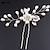 cheap Hair Jewelry-1pc Women&#039;s Hairpin Comb Hair Combs For Alloy Silver plug silver wire iron wire Gold plug white wire