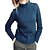 baratos Moletons-Mulheres Suéter Côr Sólida Tricotado Manga Longa Casacos de malha Outono Inverno Gola Alta Azul Vinho Cinzento