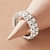 economico Anelli trendy-anello 3 pezzi argento strass moda artistica classico 3 pezzi taglia unica