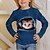 billige jentes 3d t-skjorter-Jente 3D Dyr Katt T skjorte Langermet 3D-utskrift Høst Vinter Aktiv Sport Mote Polyester Barn 3-12 år utendørs Daglig Normal
