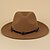 cheap Hats-Women&#039;s Fedora Hat Braided Party Dailywear Weekend Wine Beige Solid Color Hat / Coffee / Black / Red / Blue / Green