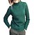 baratos Moletons-Mulheres Suéter Côr Sólida Tricotado Manga Longa Casacos de malha Outono Inverno Gola Alta Azul Vinho Cinzento