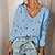 billige Sweaters-Dame Bluse bluse Kærlighed Afslappet Langærmet Sweater Cardigans V-hals Blå Hvid Sort