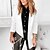 cheap Blazers-Women&#039;s Blazer Christmas Work Daily Xmas Spring Fall Regular Coat Regular Fit Breathable Basic Casual St. Patrick&#039;s Day Jacket Long Sleeve Solid Color Quilted Black White Red