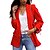 preiswerte Damen Jacken-Damen Blazer Patchwork Standard Mantel Khaki Rote Täglich Geschäftlich Öffnung vorne Herbst V Ausschnitt Regular Fit S M L XL XXL 3XL / Atmungsaktiv / Feste Farbe