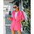 cheap Blazers-Women&#039;s Blazer Fall Spring Business Work Regular Coat Workout Fashion Regular Fit Elegant Casual St. Patrick&#039;s Day Jacket Long Sleeve Pocket Button Solid Color Green Pink Orange