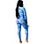 abordables Combinaisons femme-Combinaison-pantalon Femme Multicolore Fermeture éclair Sexy Soirée Plein Air Manches Longues Bleu S Printemps