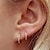cheap Earrings-1 Pair Hoop Earrings Earrings Women&#039;s Party Evening Date Birthday Classic Imitation Diamond Alloy