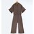 cheap Plus Size Jumpsuits-Women&#039;s Plus Size Jumpsuit Ruffle Button Half Sleeve Houndstooth Spring Summer Hot Black XL 2XL 3XL 4XL