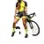 baratos Roupas Para Ciclismo-Terno triplo de triatlo de manga curta preto / amarelo bicicleta de secagem rápida e respirável roupas de patchwork esportivo