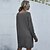 cheap Sweaters-Women&#039;s Pullover Dress Solid Color Knitted Stylish One Piece Long Sleeve Sweater Cardigans Fall Winter V Neck Dark Gray Beige