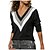 cheap Women&#039;s Sweaters-Women&#039;s Pullover Sweater Stripes Casual Long Sleeve Regular Fit Sweater Cardigans Spring Summer V Neck Blue Green Black