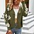 cheap Cardigans-Women&#039;s Cardigan Sweater Jumper Knit Knitted Button V Neck Floral Daily Stylish Basic Essential Fall Winter Green Gray S M L / Long Sleeve / Open Front / Casual / Loose
