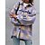 cheap Coats &amp; Trench Coats-Women&#039;s Jacket Fall Winter Daily Work Regular Coat Turndown Single Breasted Warm Slim Sporty Casual Jacket Long Sleeve Patchwork Plaid / Check Purple